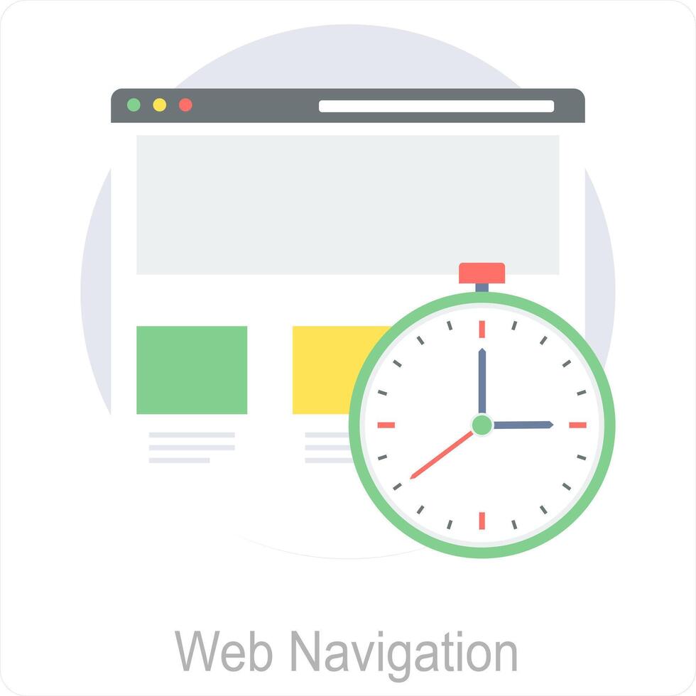 web navigatie en pin icoon concept vector