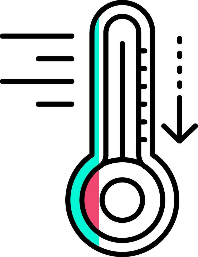 verkoudheid gevulde voor de helft besnoeiing icoon vector