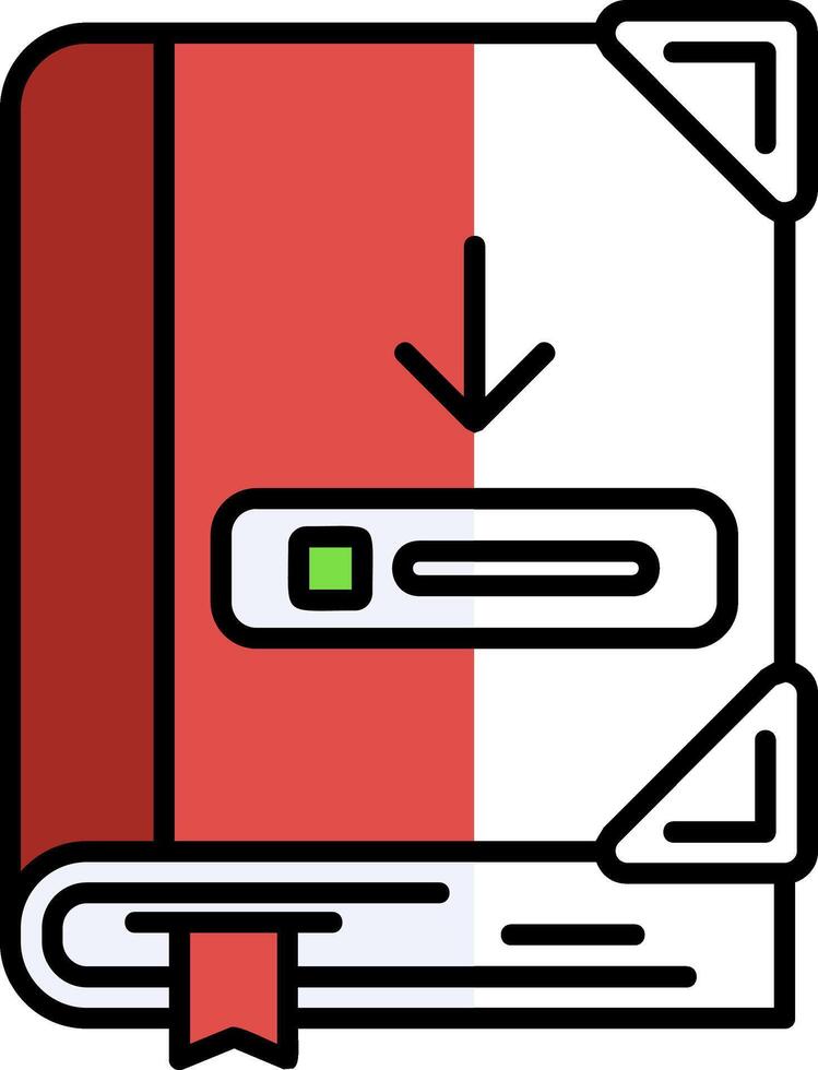 downloadbaar gevulde voor de helft besnoeiing icoon vector