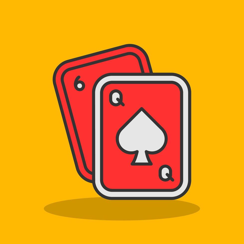 poker gevulde schaduw icoon vector