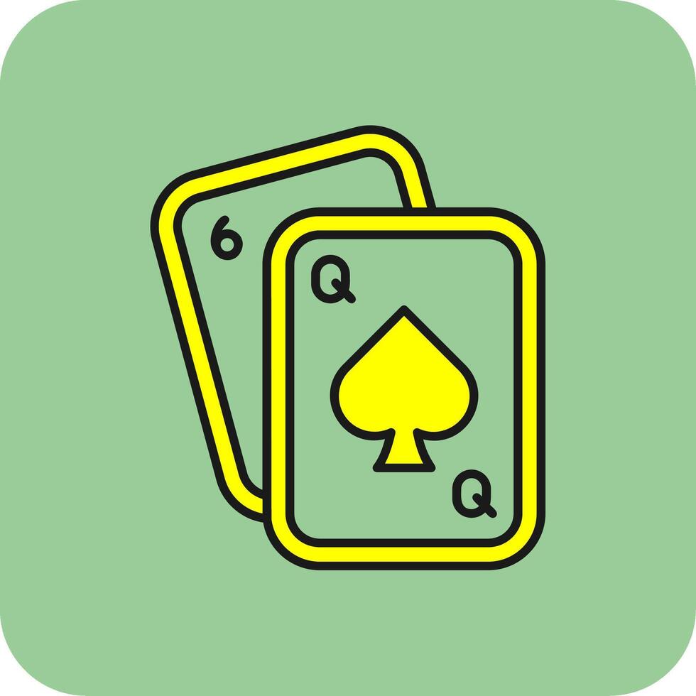 poker gevulde geel icoon vector