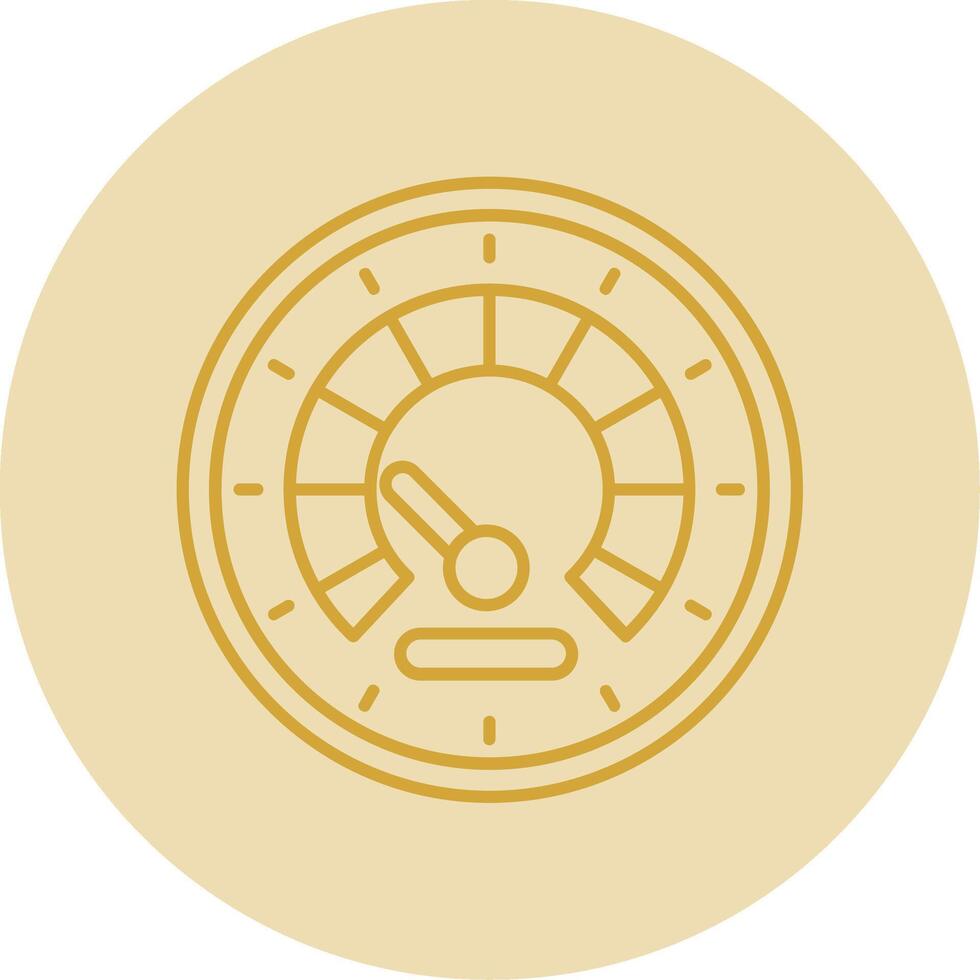 snelheidsmeter lijn geel cirkel icoon vector
