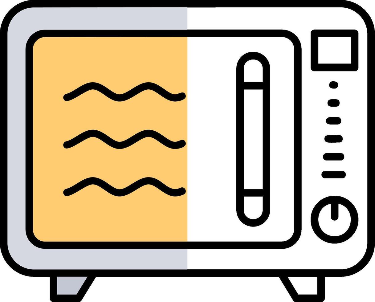 oven gevulde voor de helft besnoeiing icoon vector