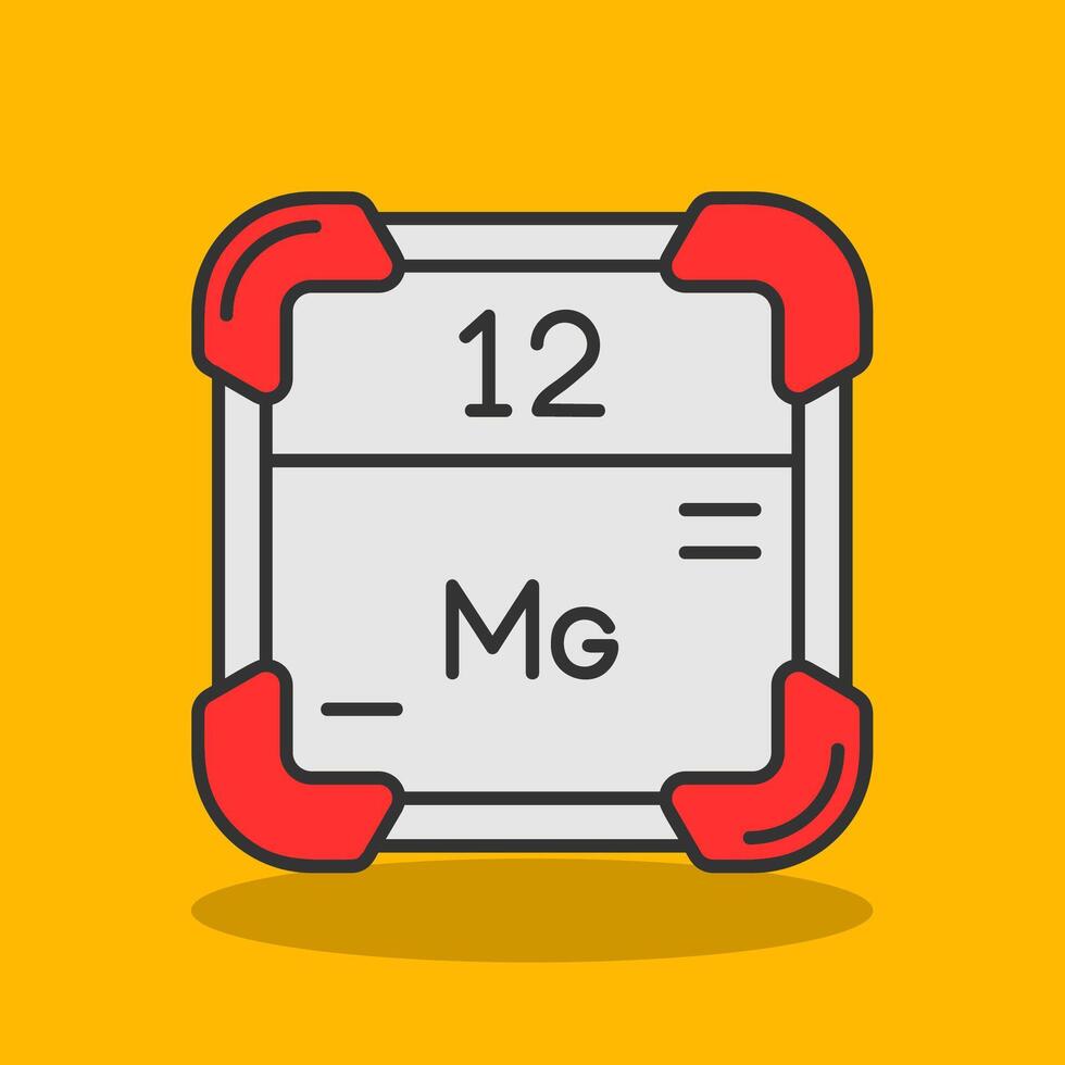 magnesium gevulde schaduw icoon vector