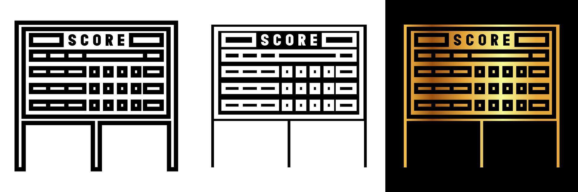 de scorebord icoon vertegenwoordigt wedstrijd, sportiviteit, en spel analyses. het is een essentieel gereedschap voor bijhouden scoort, weergeven spel voortgang, en verbeteren de competitief geest. vector