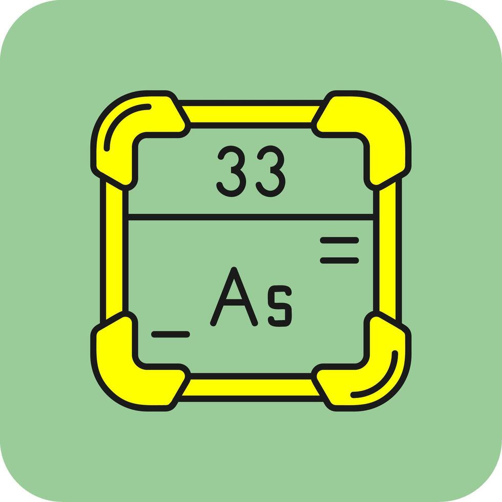 arseen- gevulde geel icoon vector