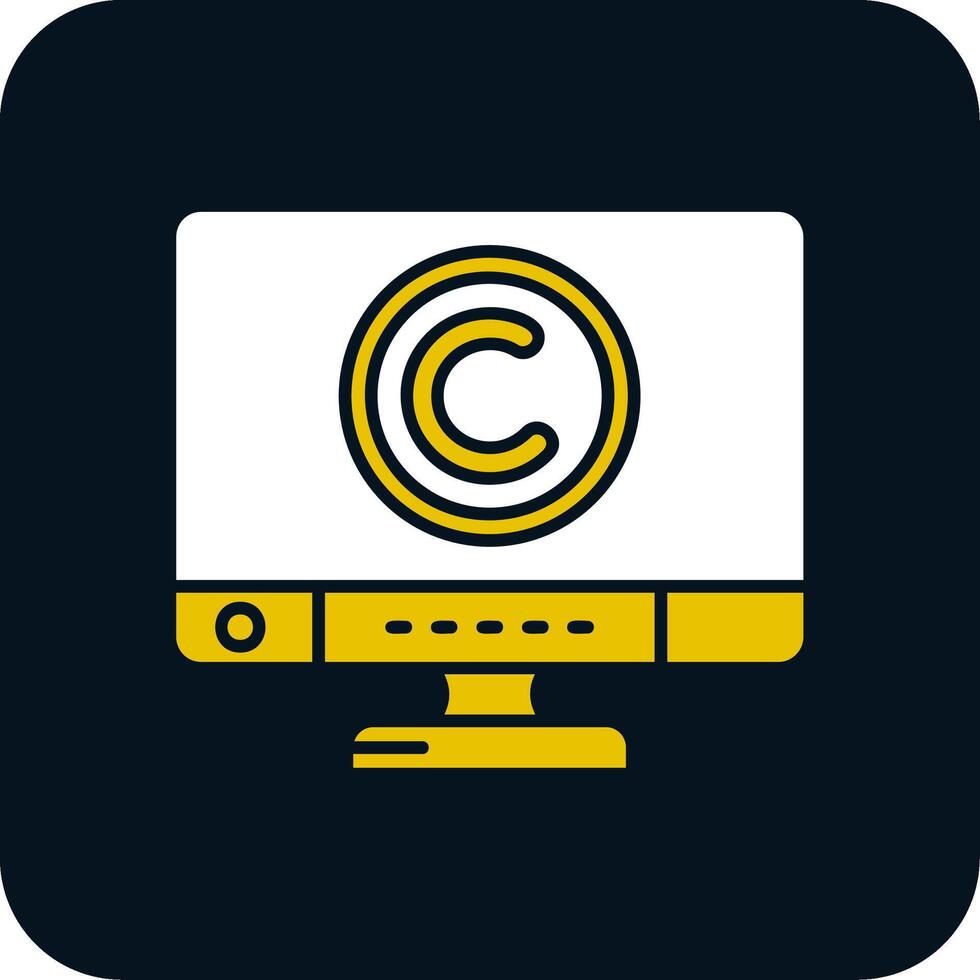auteursrechten glyph twee kleur icoon vector