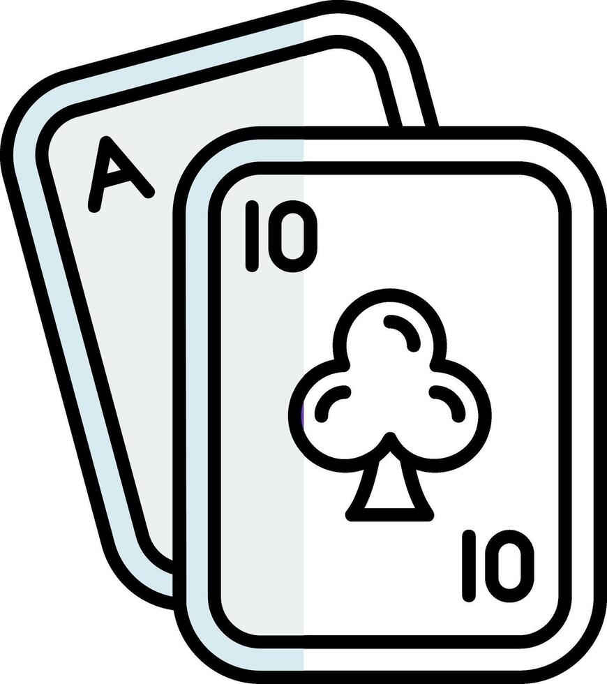 poker gevulde voor de helft besnoeiing icoon vector