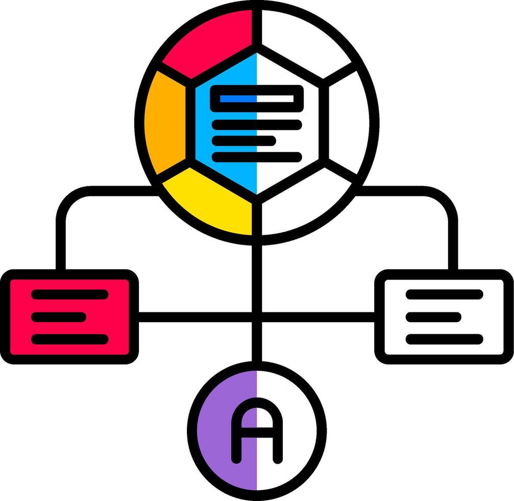 workflow gevulde voor de helft besnoeiing icoon vector