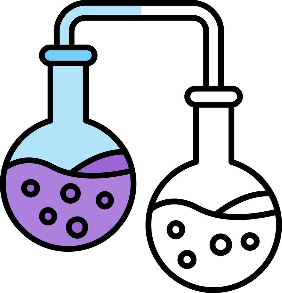 experiment gevulde voor de helft besnoeiing icoon vector