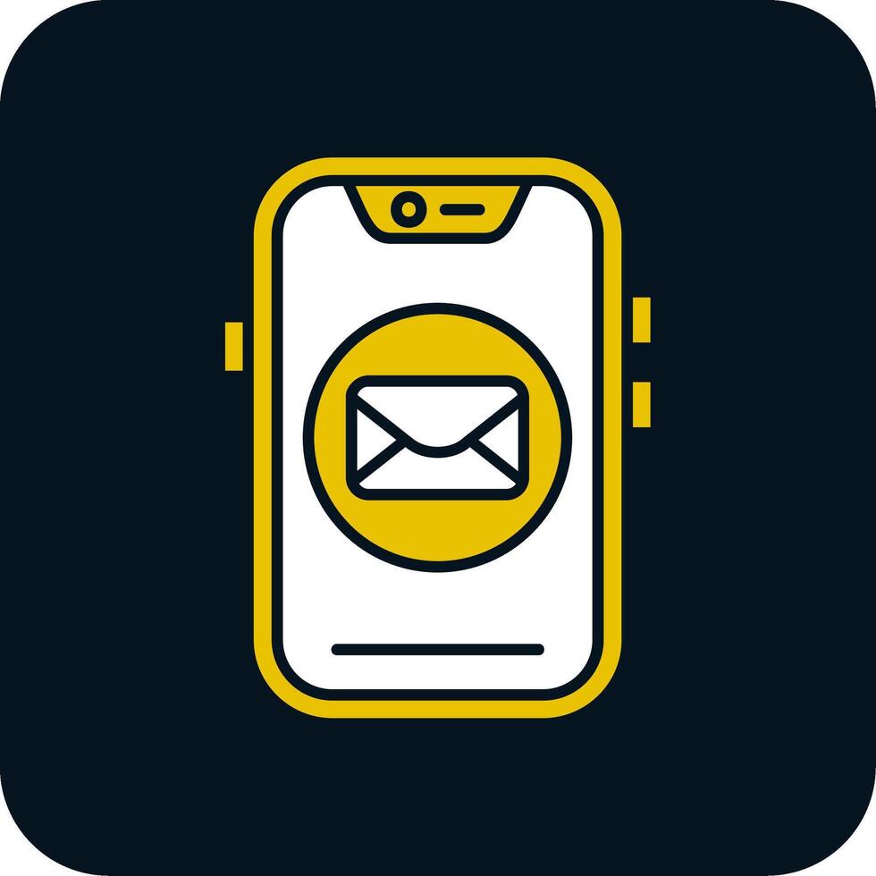 e-mail glyph tweekleurig pictogram vector