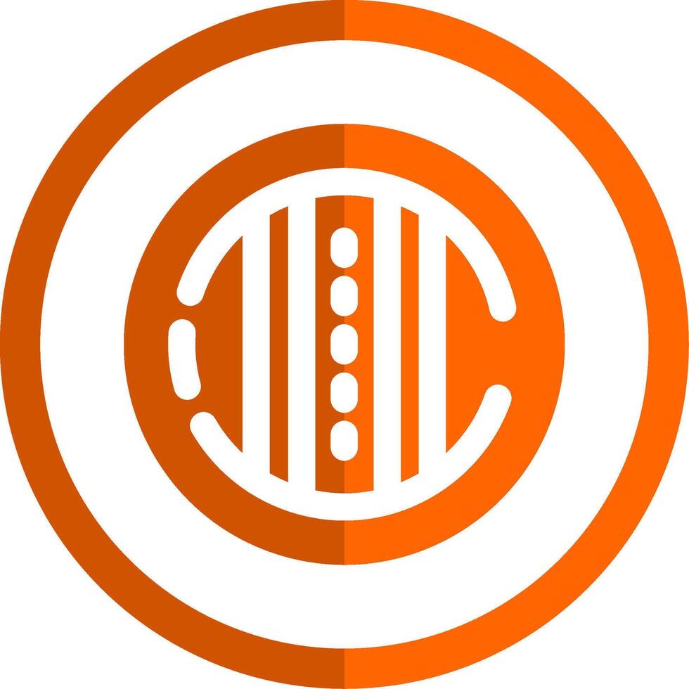 weg glyph oranje cirkel icoon vector