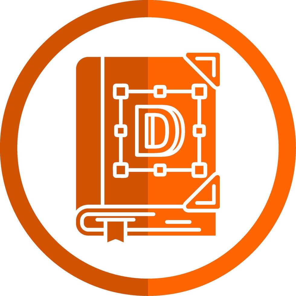 doopvont glyph oranje cirkel icoon vector