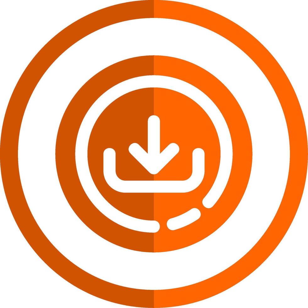 downloaden glyph oranje cirkel icoon vector