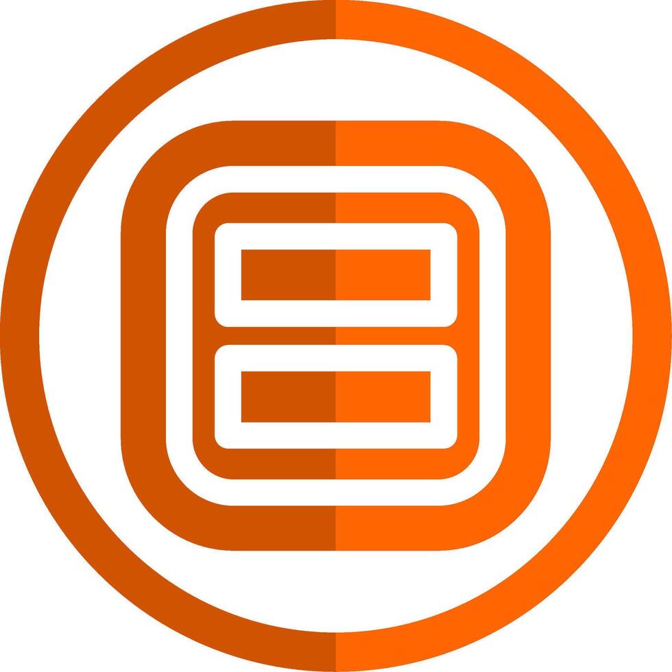 lay-out glyph oranje cirkel icoon vector