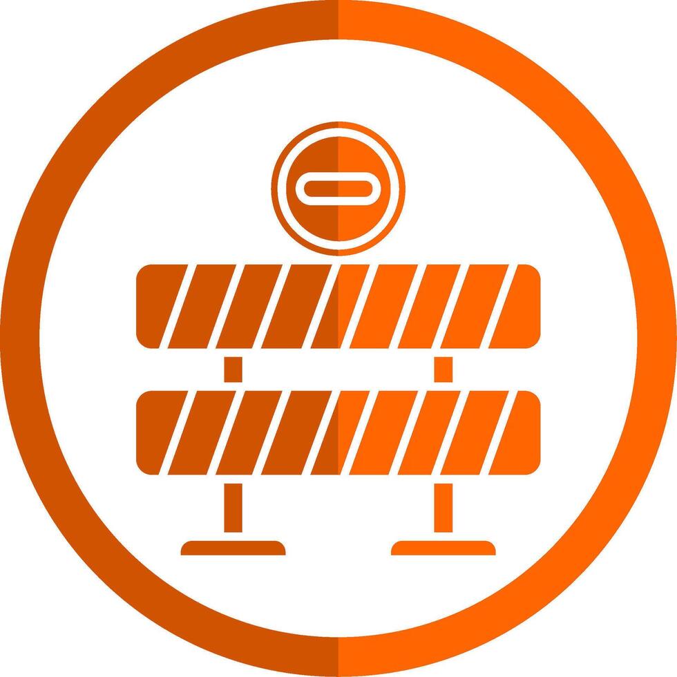 Gesloten glyph oranje cirkel icoon vector