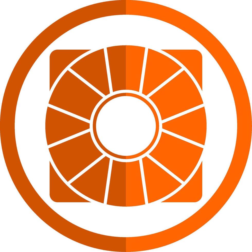 ondersteuning glyph oranje cirkel icoon vector