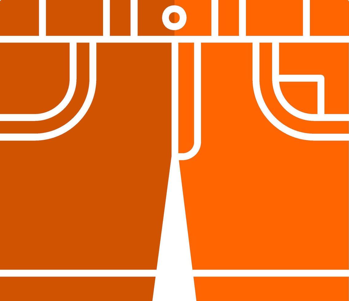 shorts glyph oranje cirkel icoon vector