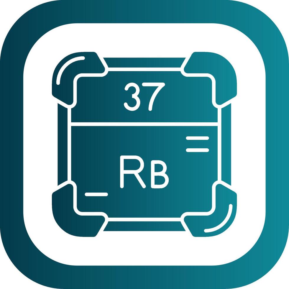 rubidium glyph helling ronde hoek icoon vector