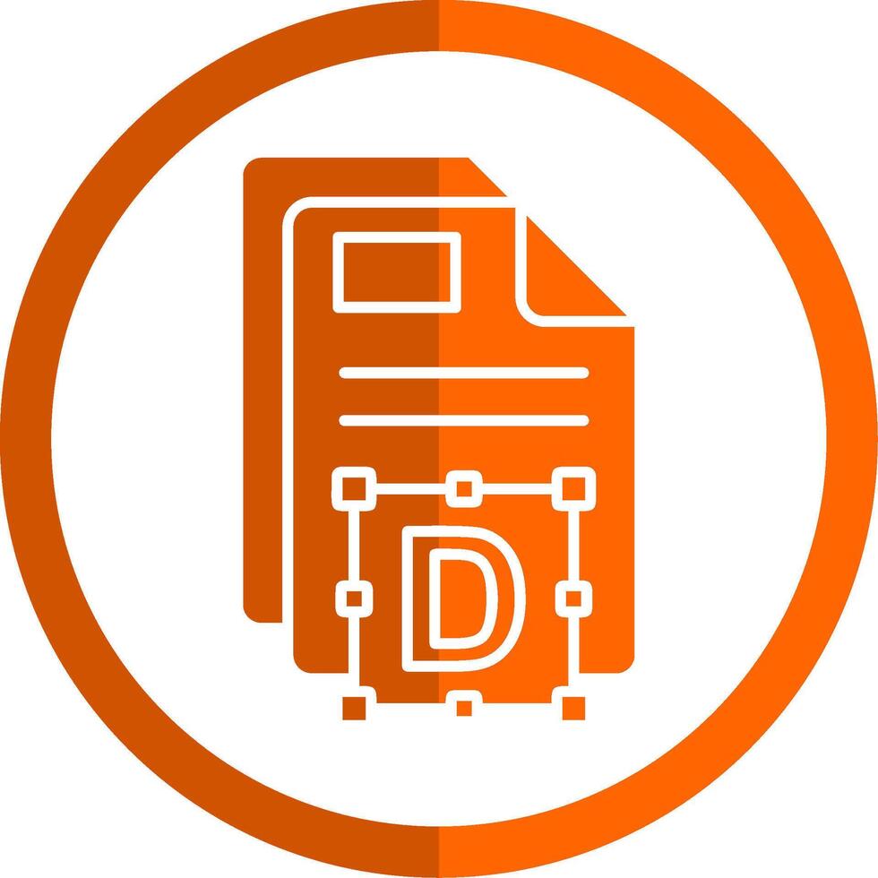 doopvont glyph oranje cirkel icoon vector