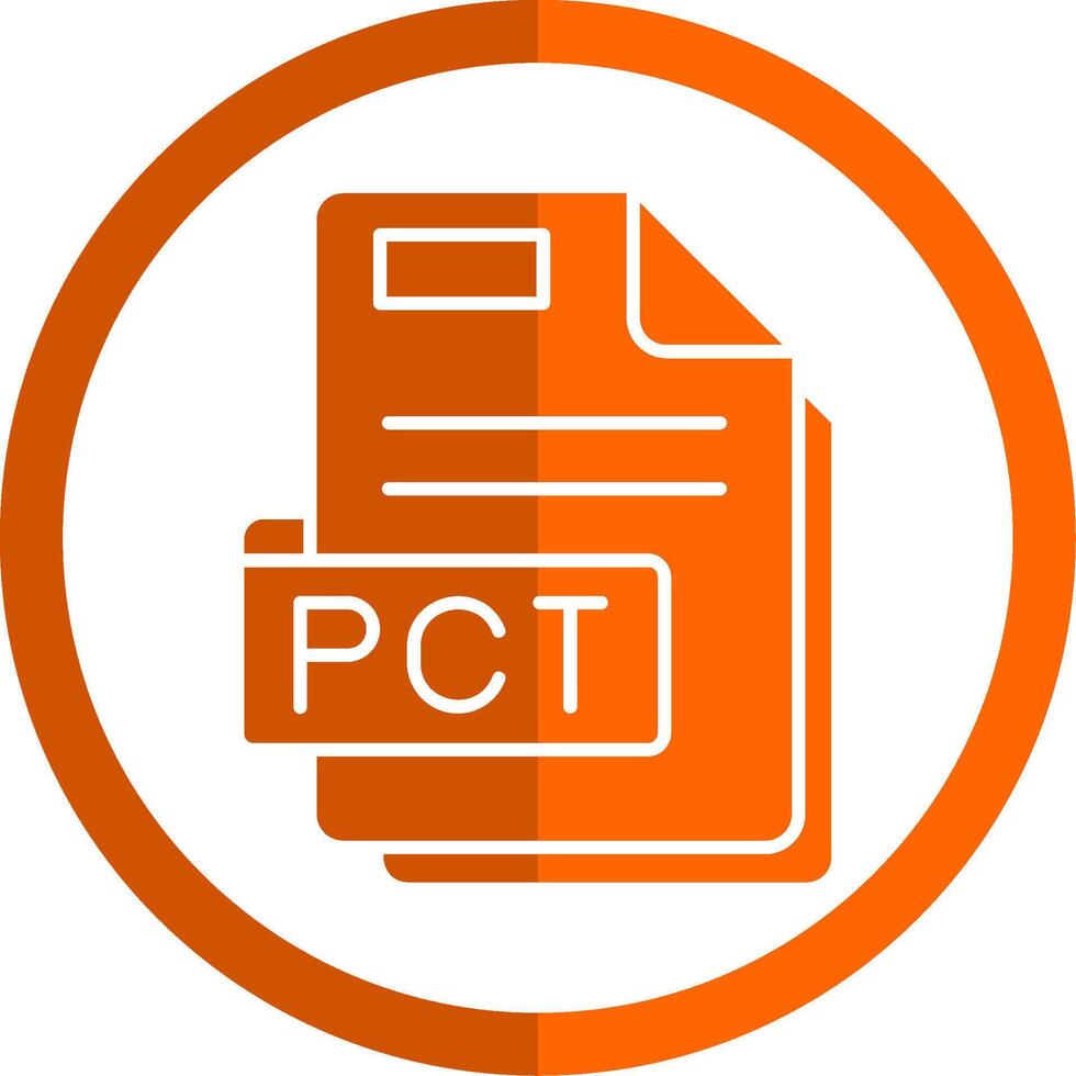 pct glyph oranje cirkel icoon vector