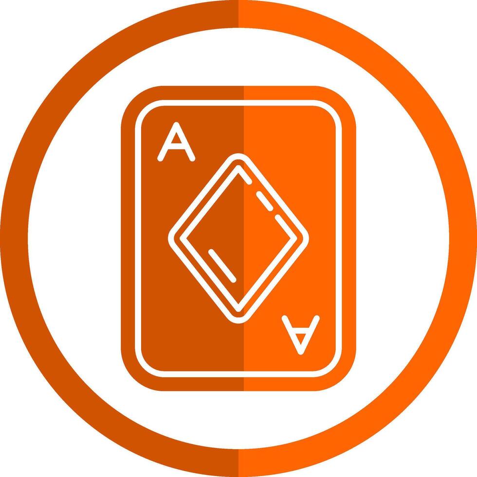 diamanten glyph oranje cirkel icoon vector