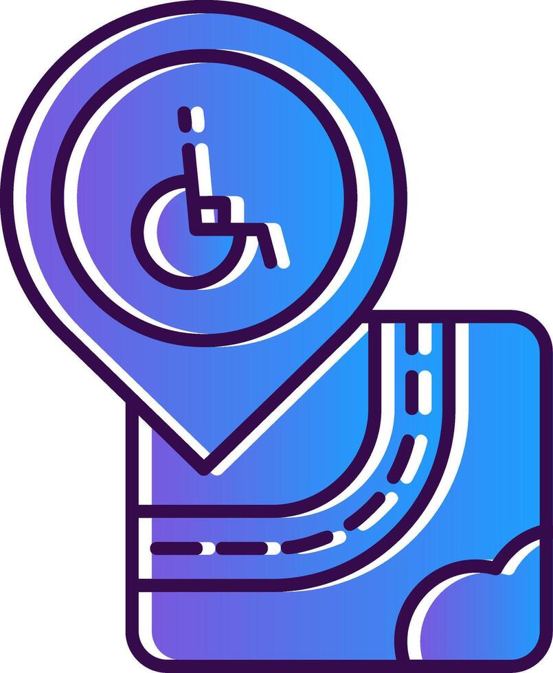 gehandicapt helling gevulde icoon vector