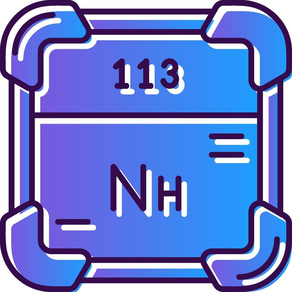 nihonium helling gevulde icoon vector