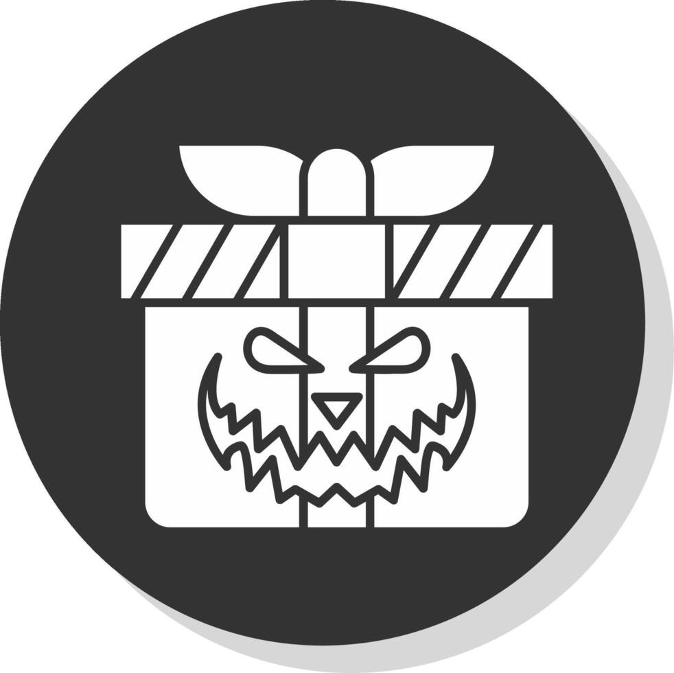 geschenk glyph grijs cirkel icoon vector