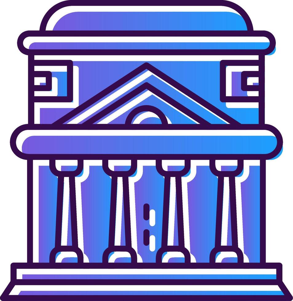 pantheon helling gevulde icoon vector