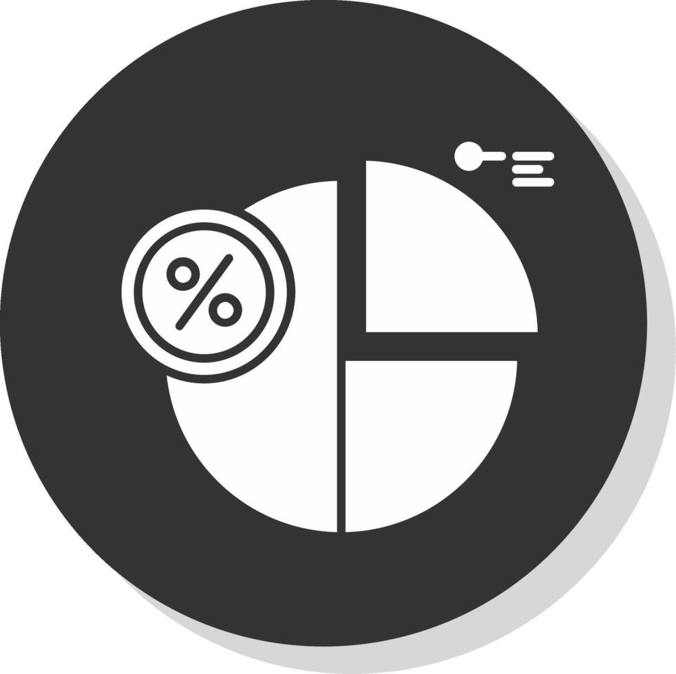 percentage glyph grijs cirkel icoon vector