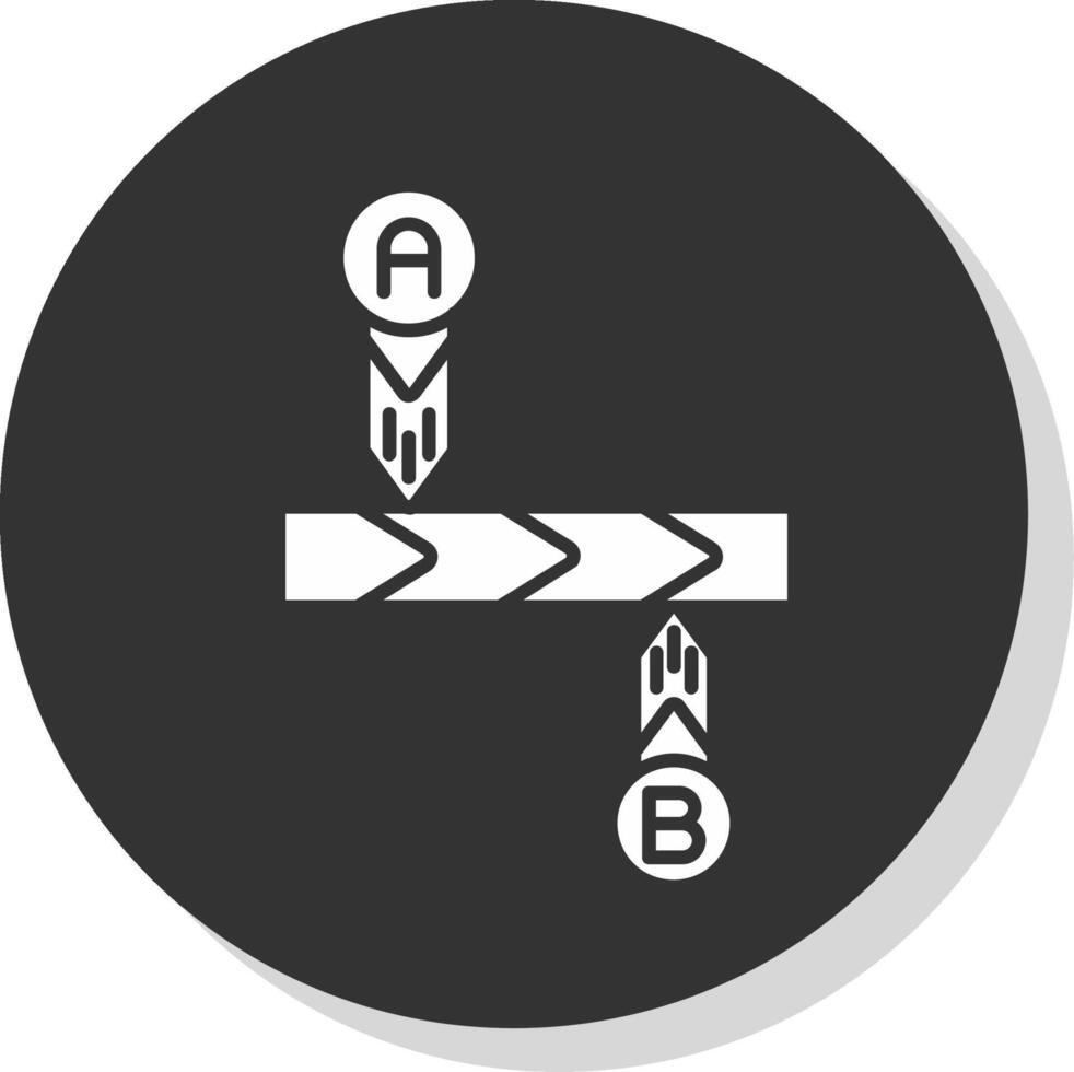 tijdlijn glyph grijs cirkel icoon vector