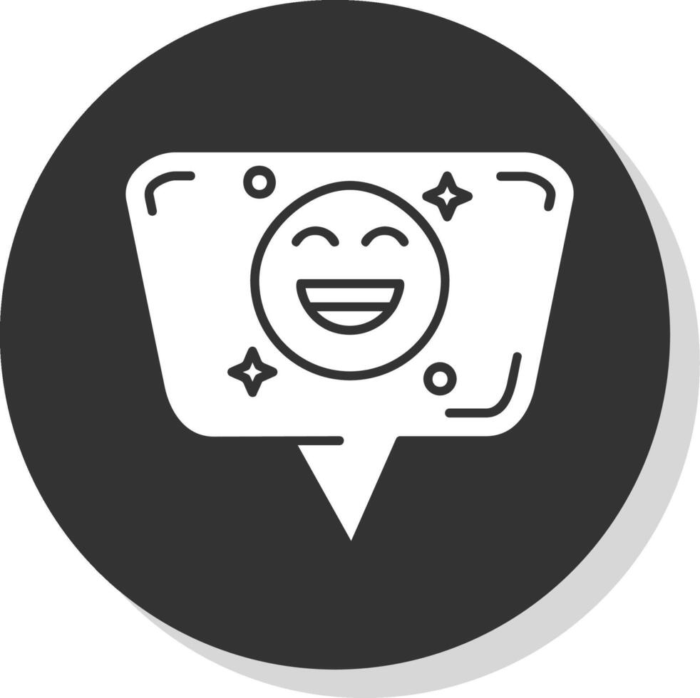 emoji glyph grijs cirkel icoon vector