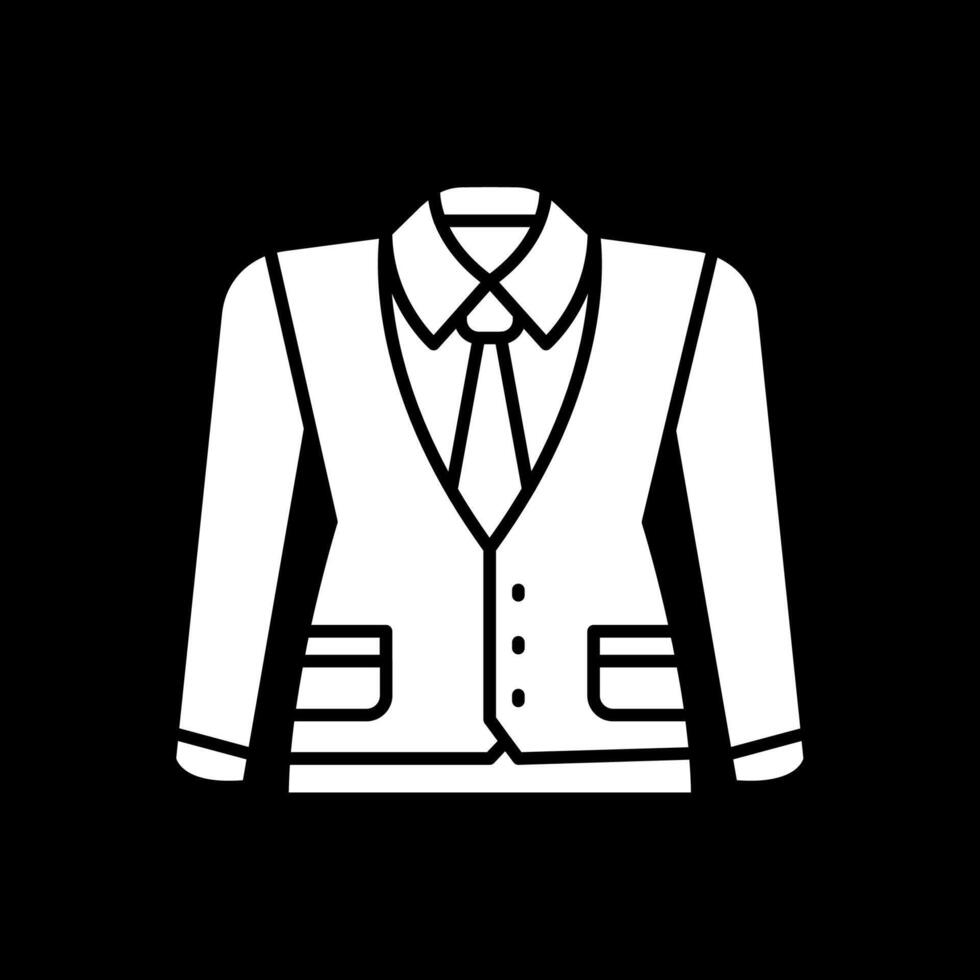 vest glyph omgekeerd icoon vector