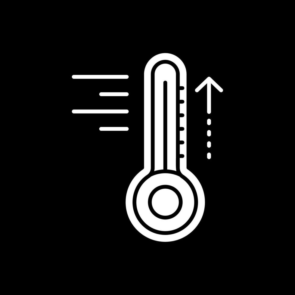 heet glyph omgekeerd icoon vector