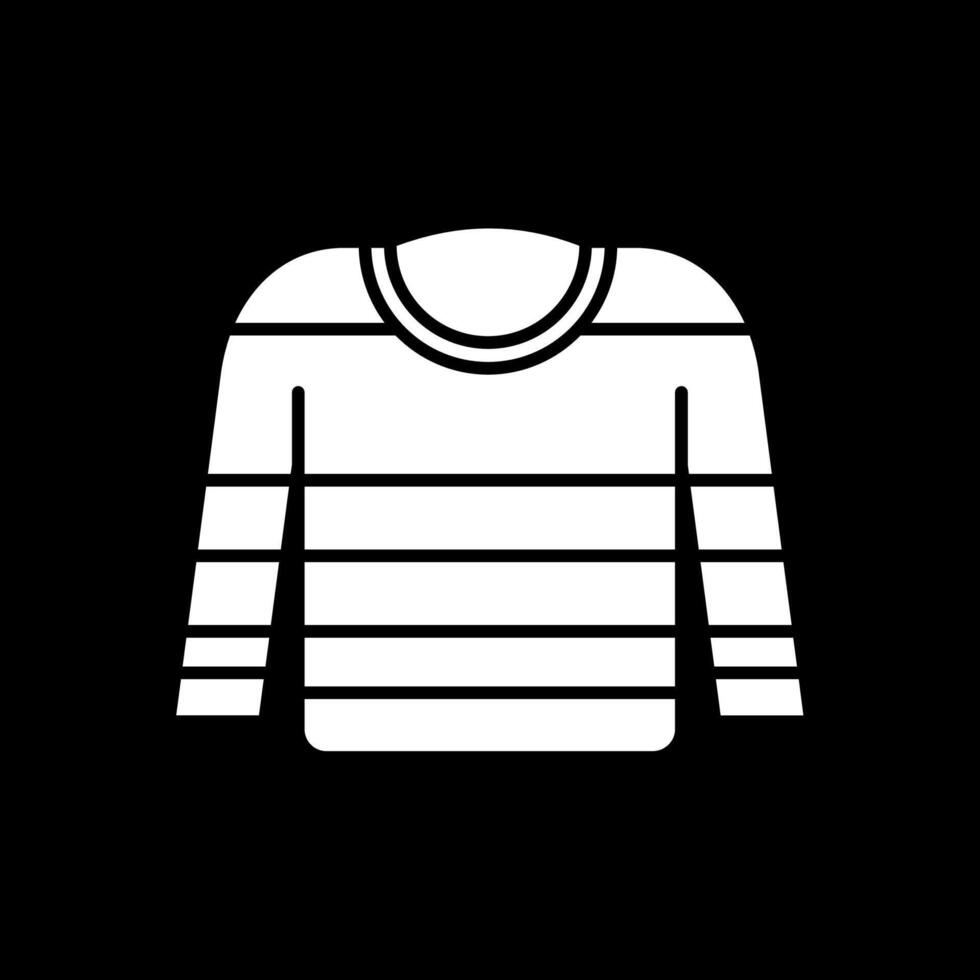 jumper glyph omgekeerd icoon vector