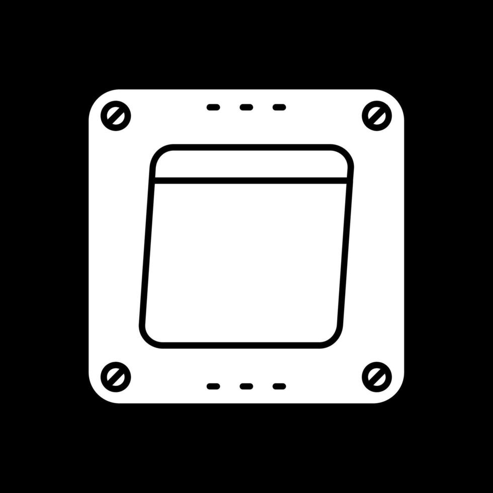 schakel glyph omgekeerd icoon vector