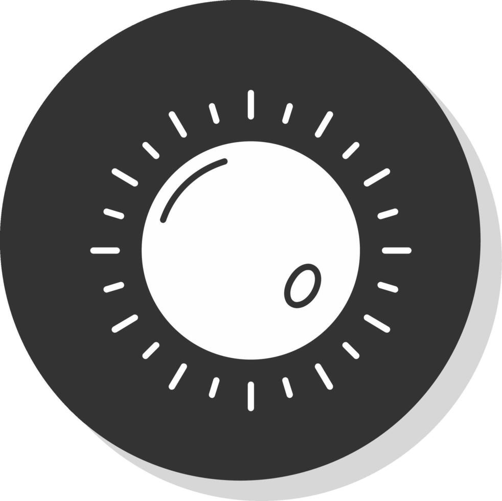 zon glyph grijs cirkel icoon vector