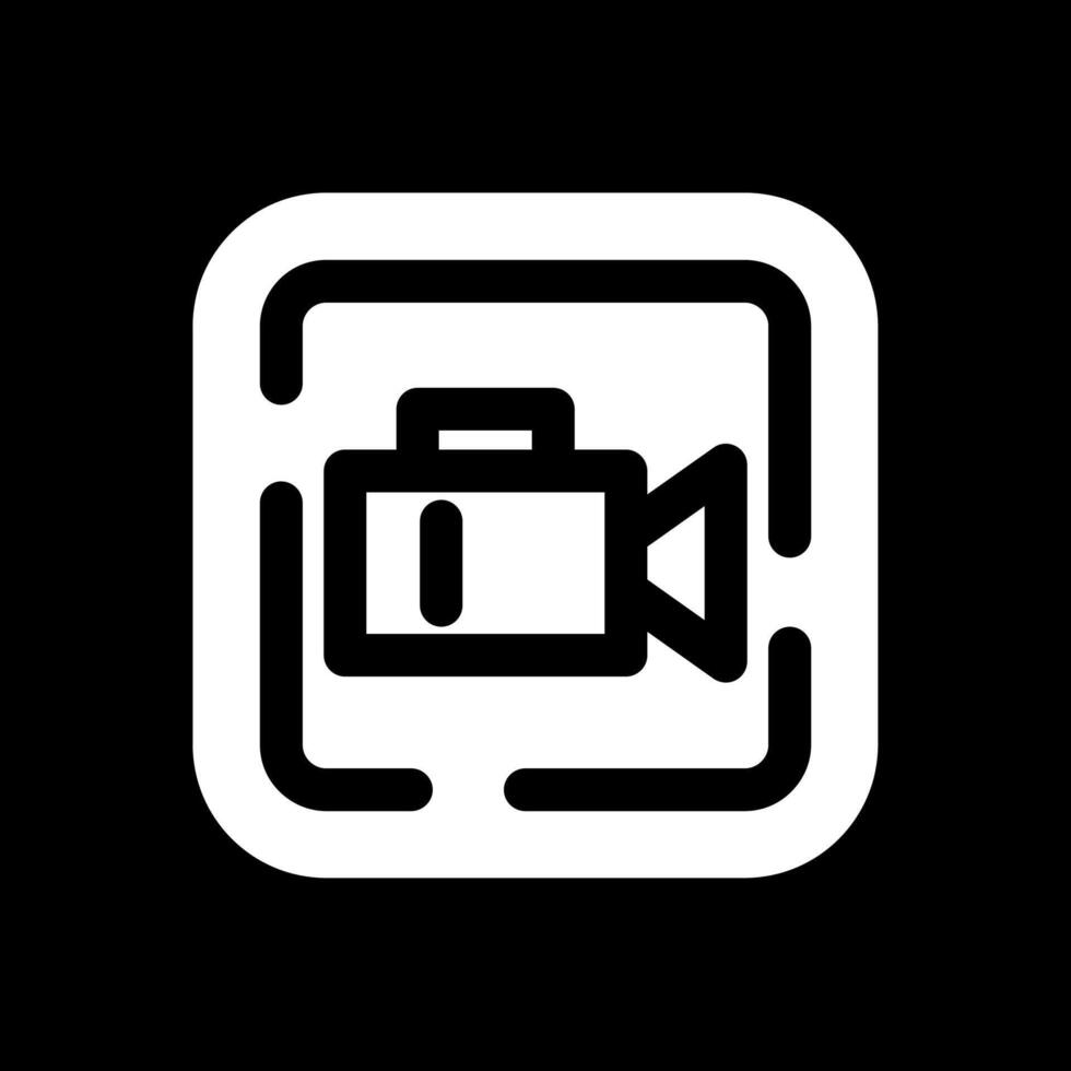 video glyph omgekeerd pictogram vector