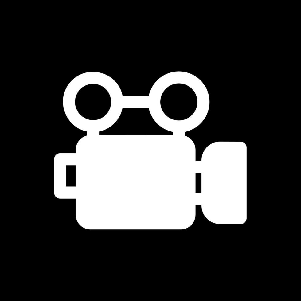 video glyph omgekeerd pictogram vector