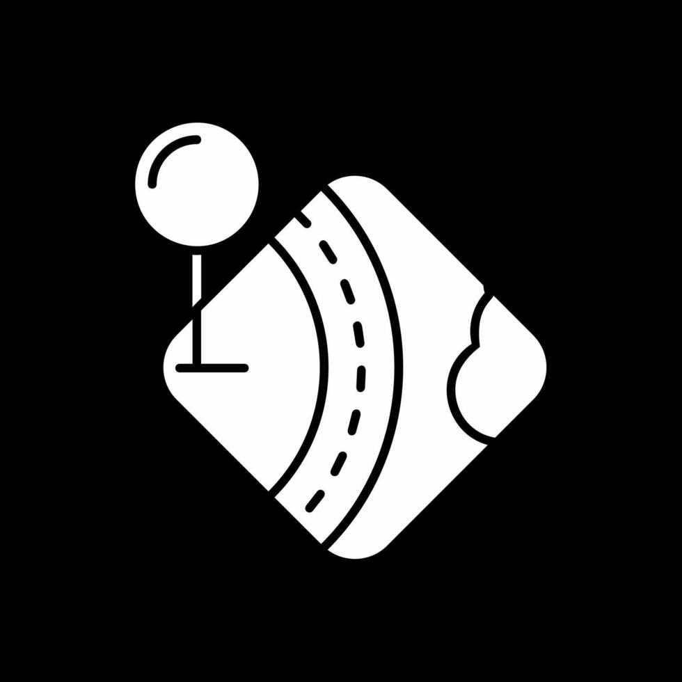 pin glyph omgekeerd pictogram vector