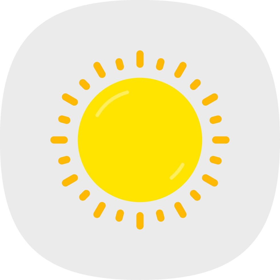 zonnig vlak kromme icoon vector