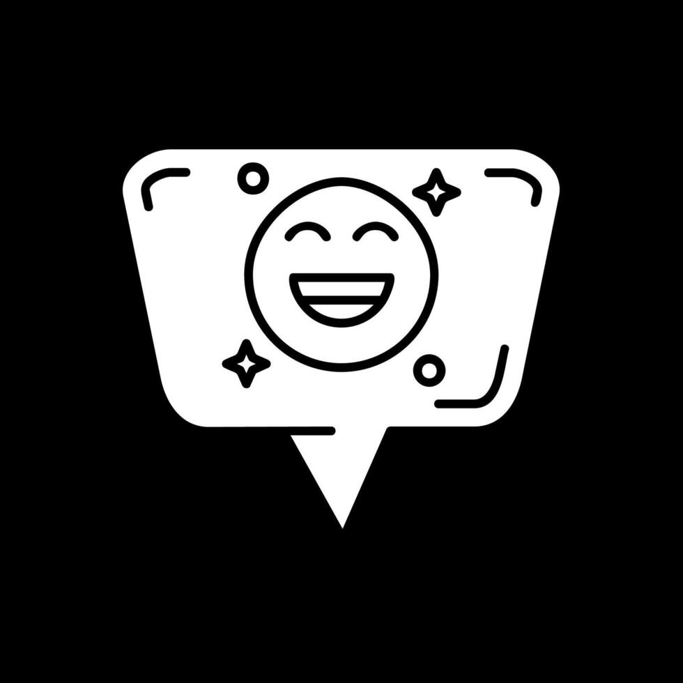 emoji glyph omgekeerd icoon vector