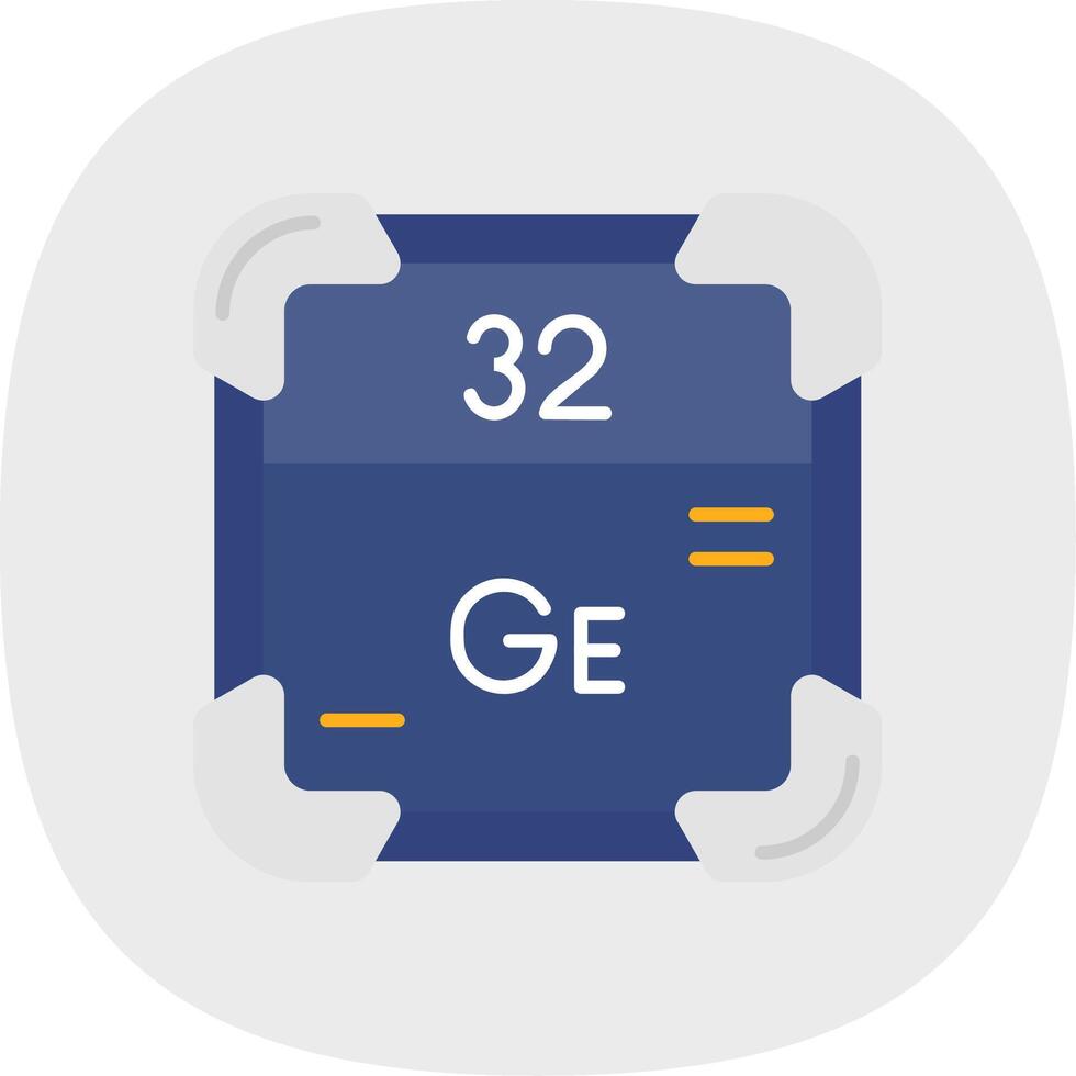 germanium vlak kromme icoon vector