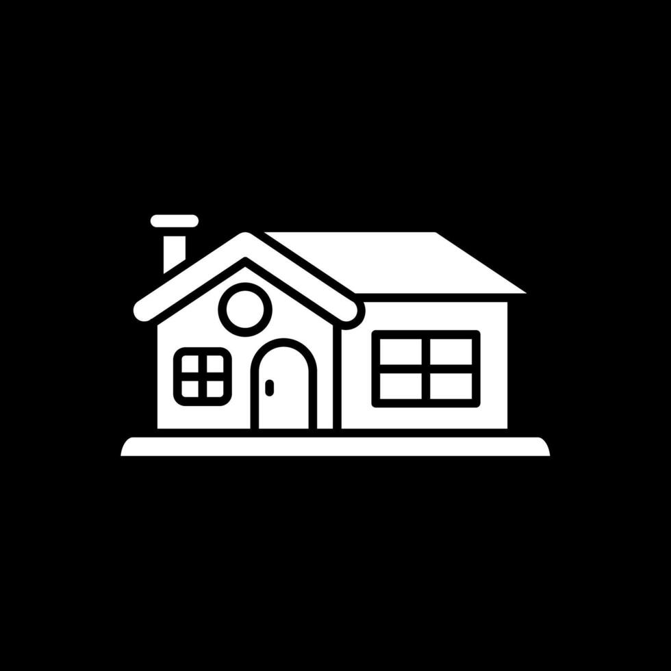 huis glyph omgekeerd pictogram vector