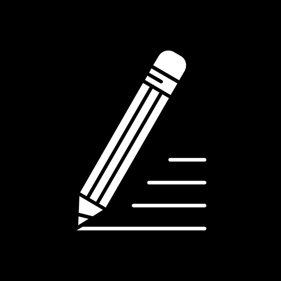 potlood glyph omgekeerd pictogram vector