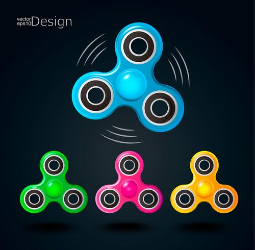 Fidget spinner-pictogrammen. vector