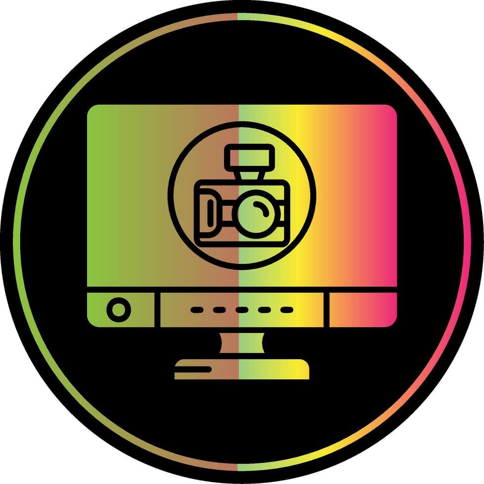 camera glyph ten gevolge kleur icoon vector