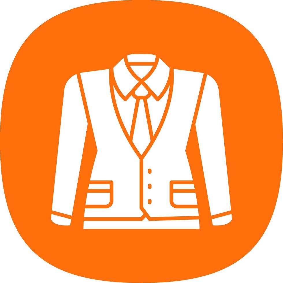 vest glyph kromme icoon vector