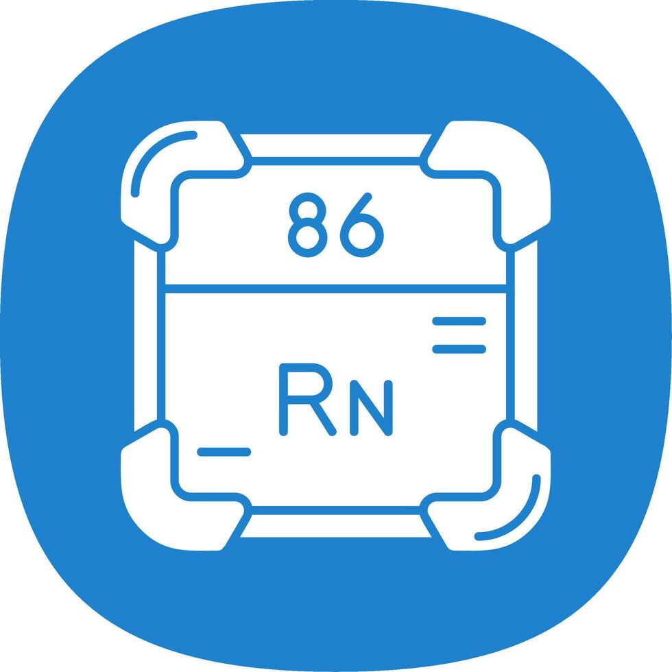 radon glyph kromme icoon vector